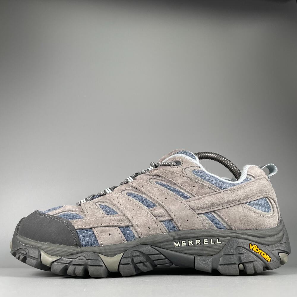 Merrell Moab 2 Vent Women's Size 10 Gray Blue Suede Hiking Shoes Outdoor Sneaker